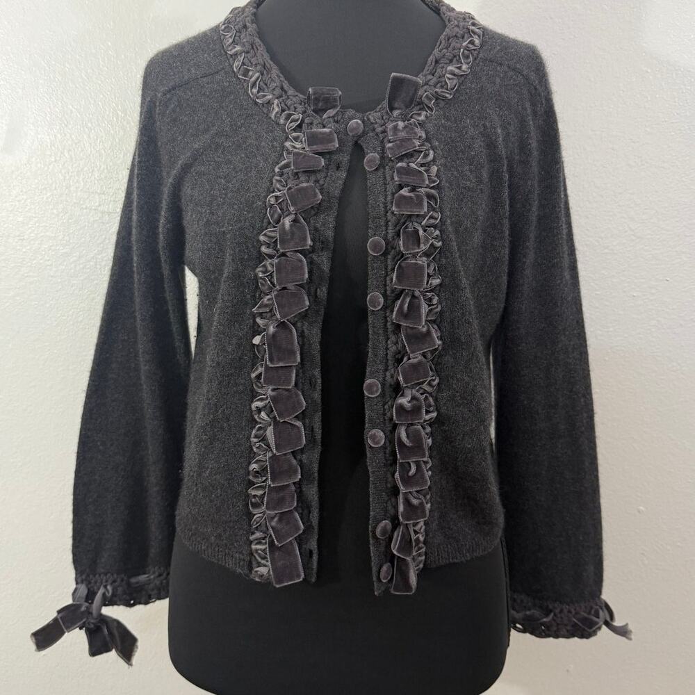 MAGASCHONI CASHMERE Cardigan Sweater Gray Knit Women Size S